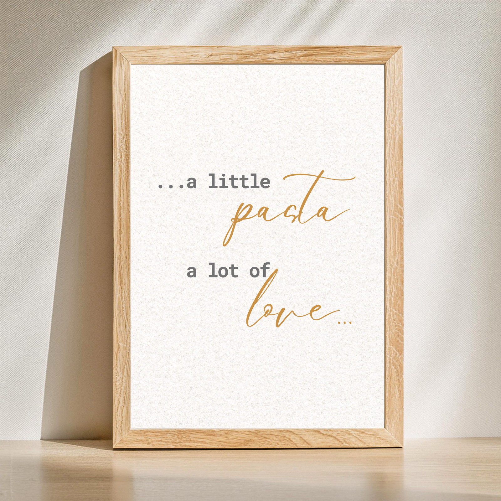 Pasta love quote wall art