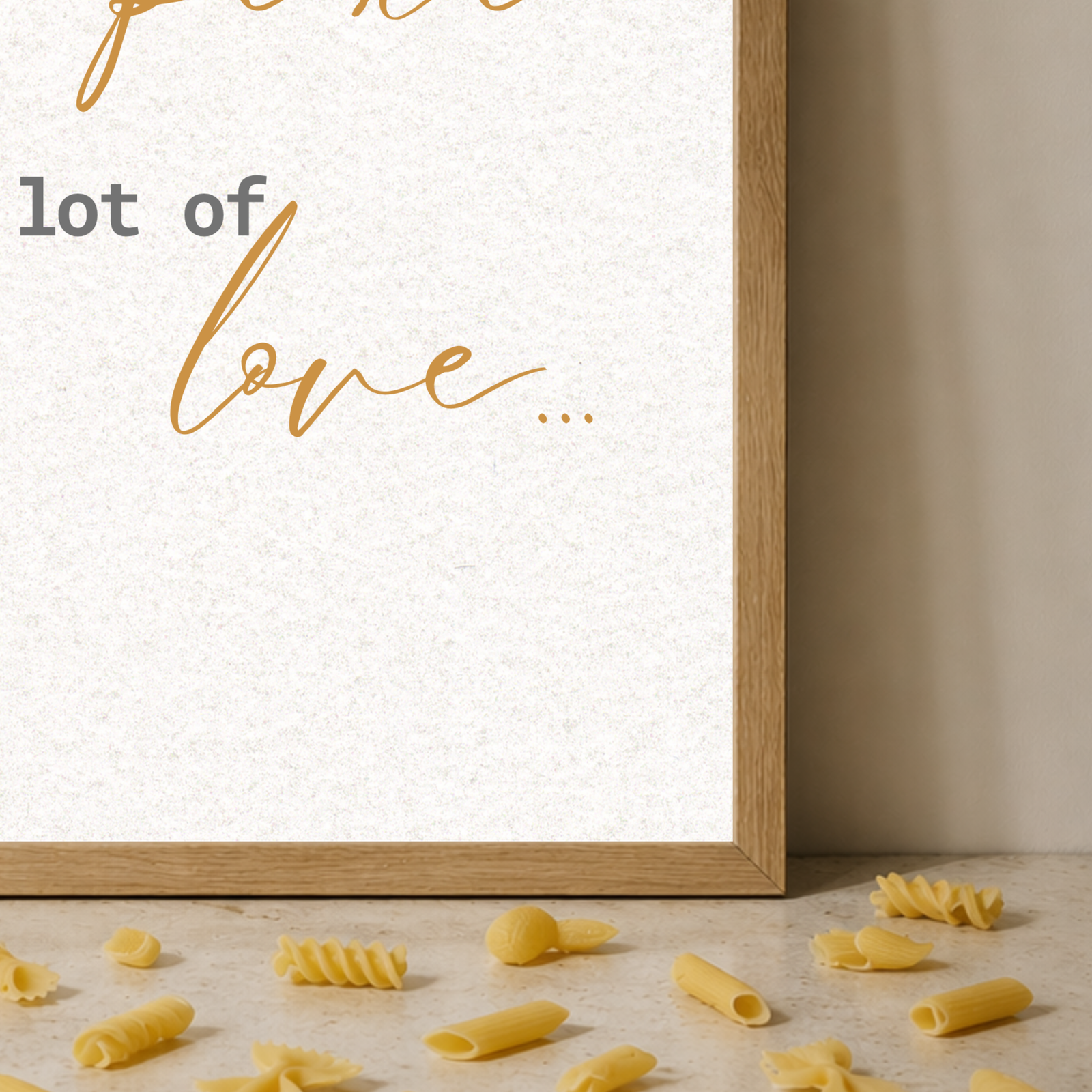 Pasta love quote wall art - Image 2