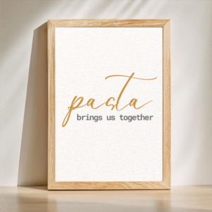 Pasta table quote wall art