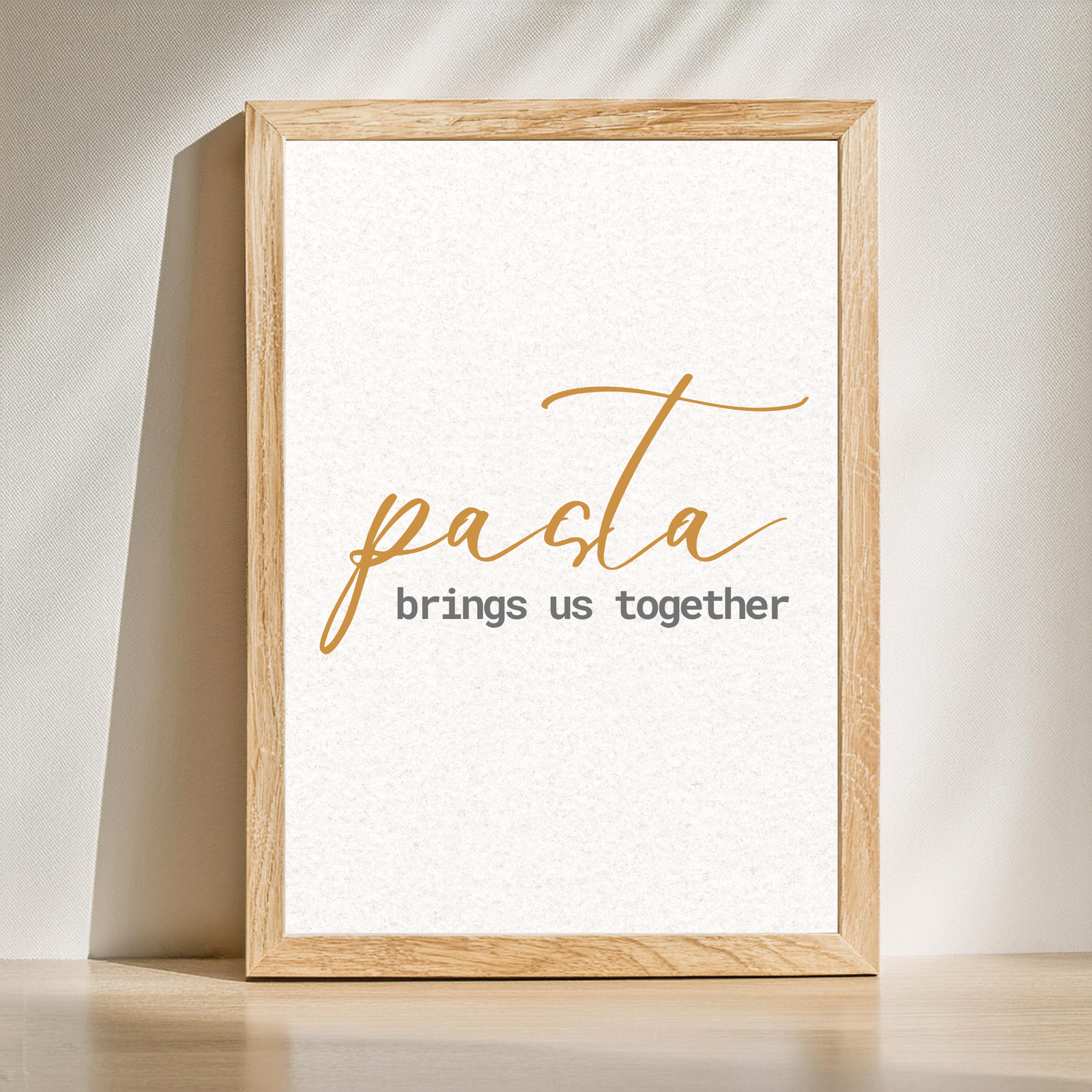 Pasta table quote wall art