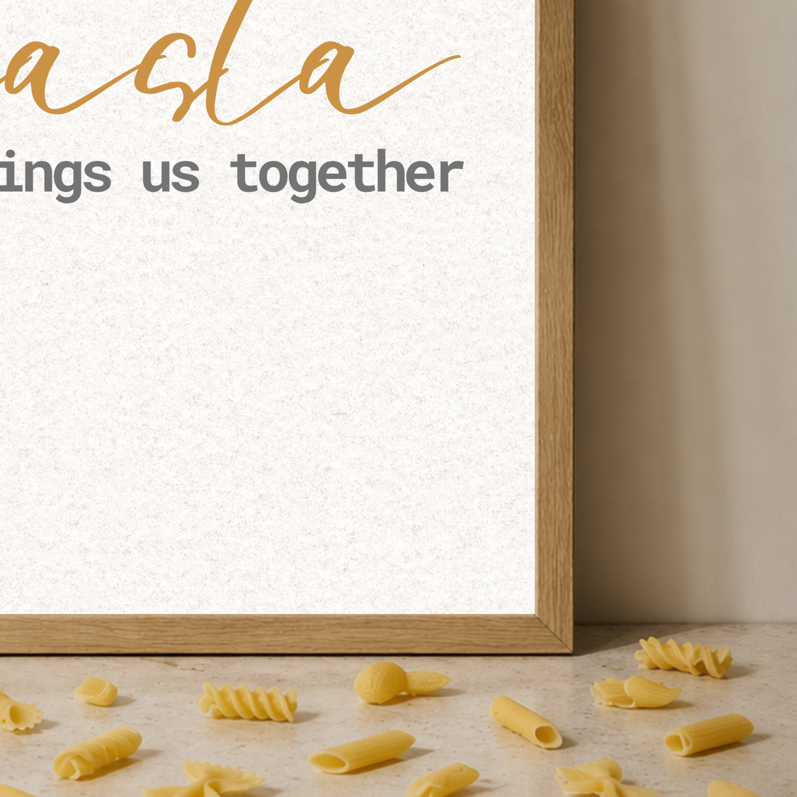 Pasta table quote wall art - Image 2