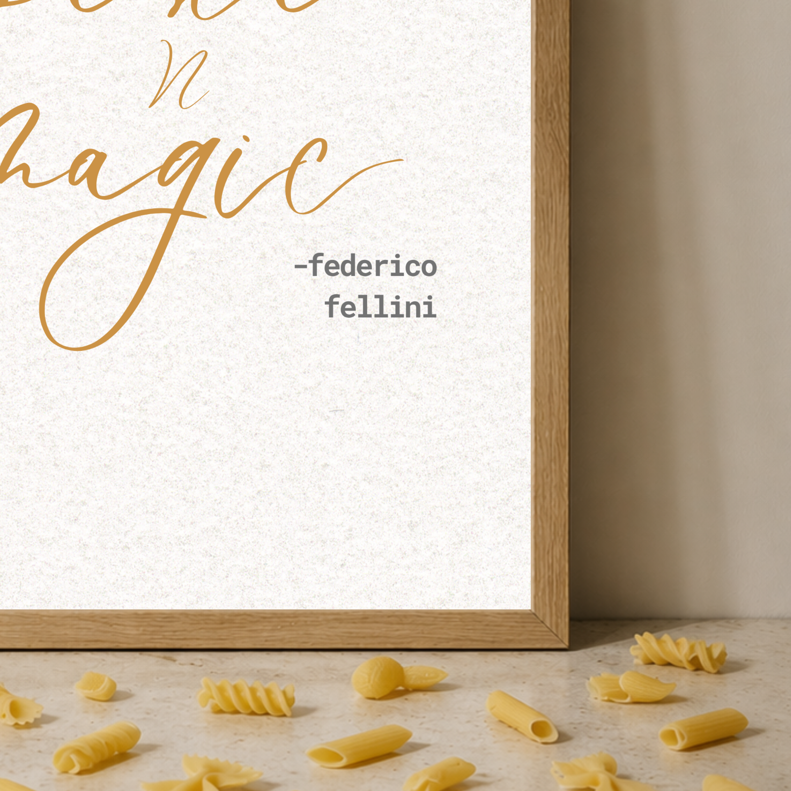 Pasta & magic quote wall art - Image 2