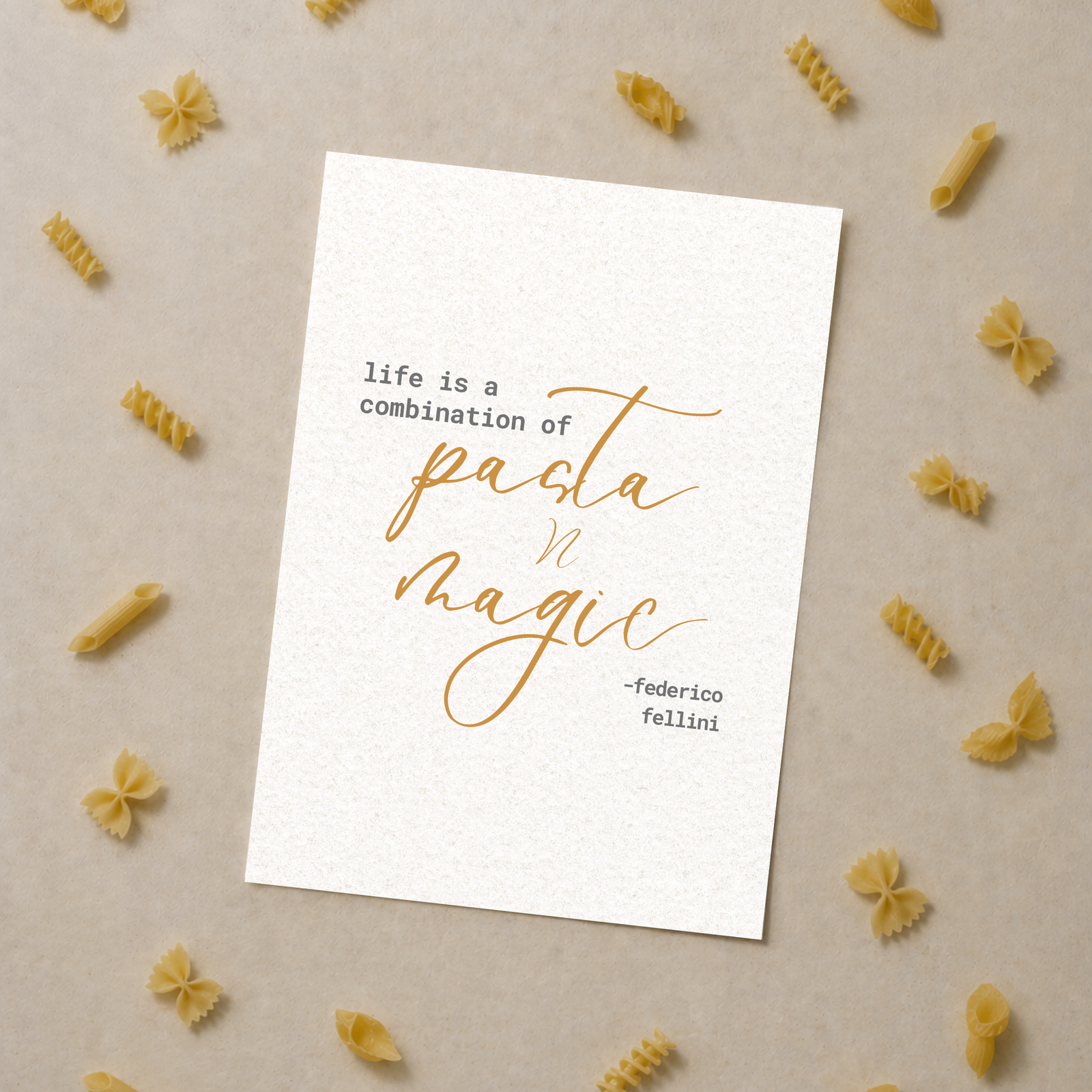 Pasta & magic quote wall art - Image 3